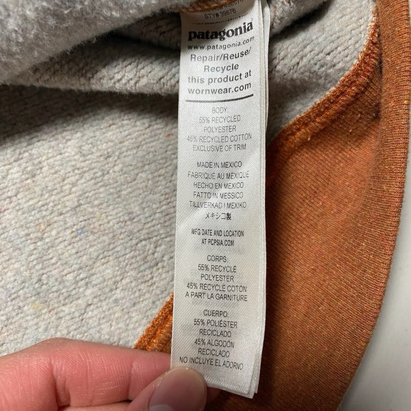 Patagonia Uprisal Hoodie XL Mens Full Zip Fertile Brown Skyline Stencil 39676 - Picture 5 of 7